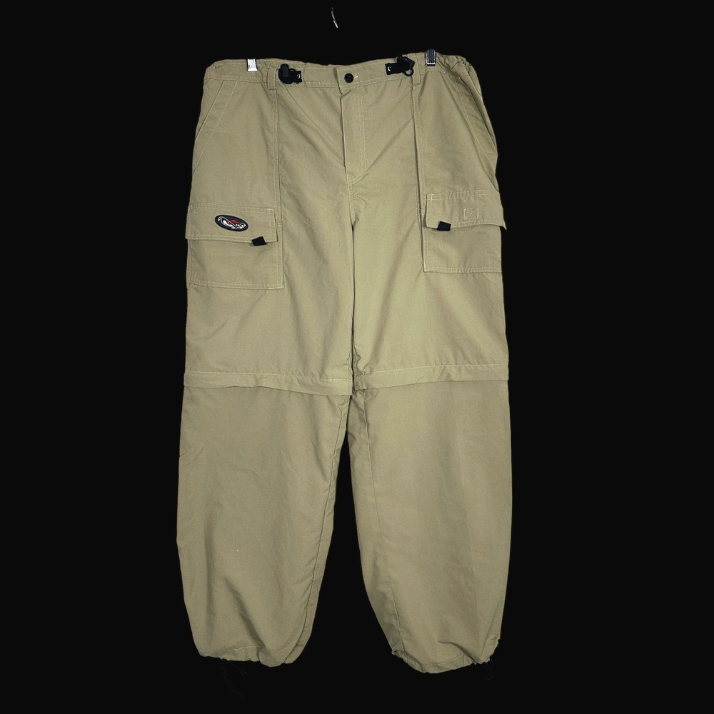 No Fear‎ Mens Convertible Parachute Pants Khaki Tan Zip Off Vintage 90s  Skater